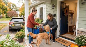 Dog companion drops her dog with a sitter