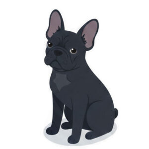 An icon of a dog sitting happily